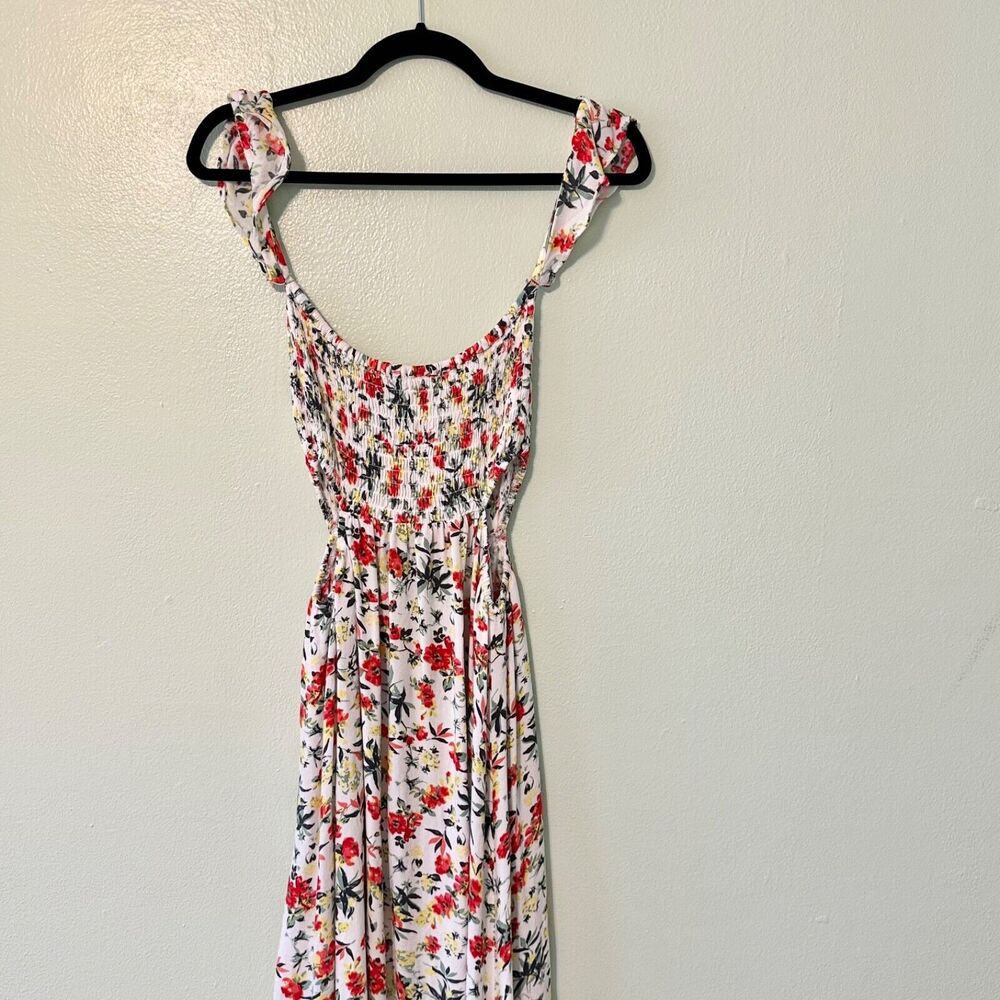 LUSH Women's Maxi Dress Size L Pink‎ Floral Flowly Slide Slits - Picture 3 of 16